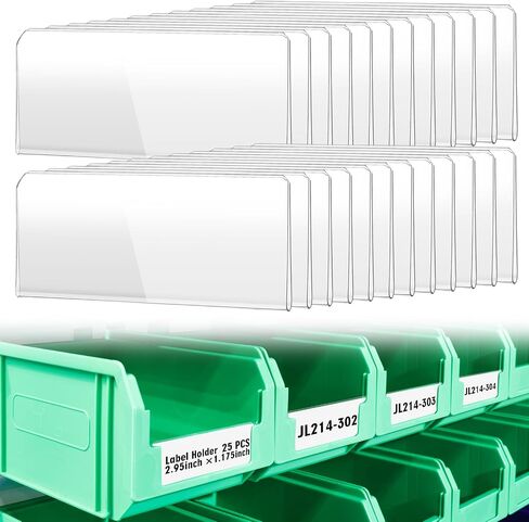 chunful 25 pack حامل ملصق واقي من البلاستيك الواقي من 3.95 بوصة × 1.675 بوصة لمدة 30348 ، 30358 ، حاملي بطاقات Clear مع OPE OPEN للتحميل in Saudi Arabia