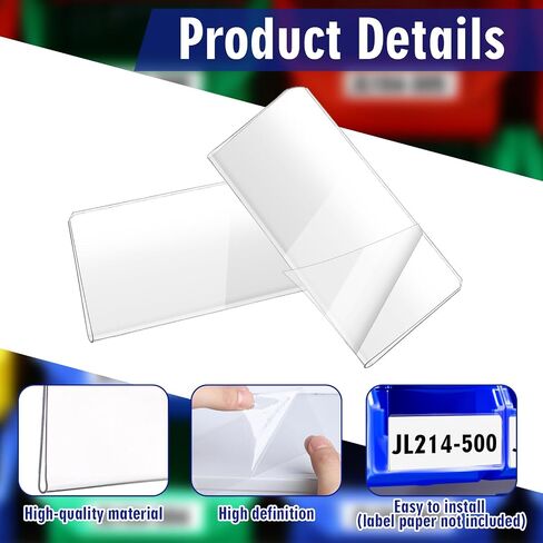 chunful 25 pack حامل ملصق واقي من البلاستيك الواقي من 3.95 بوصة × 1.675 بوصة لمدة 30348 ، 30358 ، حاملي بطاقات Clear مع OPE OPEN للتحميل in Saudi Arabia