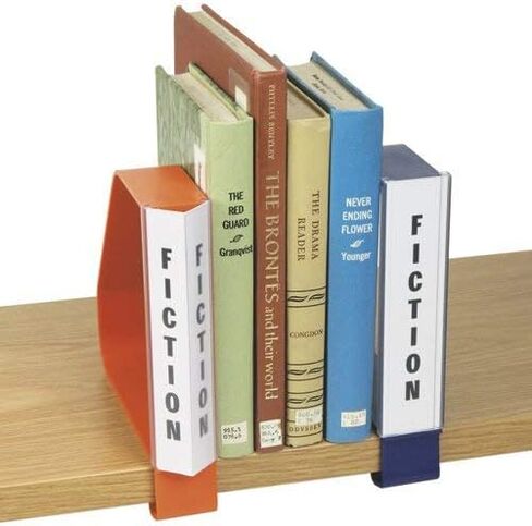 Clip-On Plastic Book Supports with Label Holders 6 1/2 inch - 5/Pk - Blue in Saudi Arabia