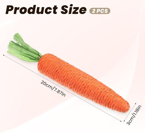 2 PCS هريرة التسنين ألعاب للقطط الداخلية ، Cat Cat Toy Natural Sisal Cat Beining Toys Orange Carrot Cart Interactive Cats Kicker Kicker Interactive Hister for Indoor Kitty in Kuwait