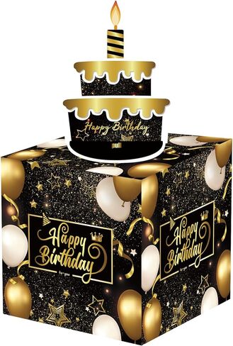 صندوق أموال عيد ميلاد للهدية النقدية ، مربع هدايا أموال مفاجأة مع بطاقة سحب وحقيبة 50pcs للآباء والأمهات والأطفال والأصدقاء ، طريقة إبداعية لإعطاء النقود كأفكار هدايا (ح) in Kuwait