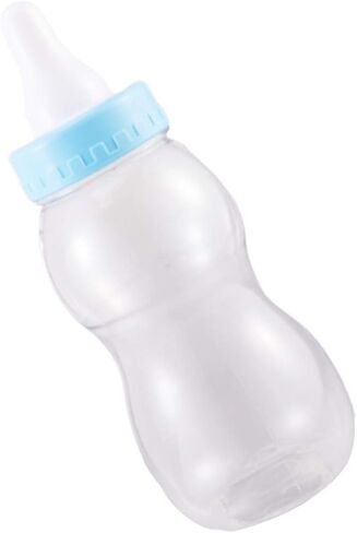 1pc Baby Bottle Coin Bank Clear Piggy Bank Plastic Money Money Jar Baby Dame Bottles Decorting Dearting for Girls and Boys ، Blue 10.5x28cm in Saudi Arabia
