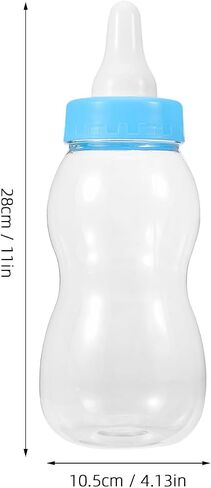 1pc Baby Bottle Coin Bank Clear Piggy Bank Plastic Money Money Jar Baby Dame Bottles Decorting Dearting for Girls and Boys ، Blue 10.5x28cm in Saudi Arabia