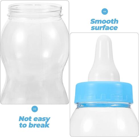 1pc Baby Bottle Coin Bank Clear Piggy Bank Plastic Money Money Jar Baby Dame Bottles Decorting Dearting for Girls and Boys ، Blue 10.5x28cm in Saudi Arabia