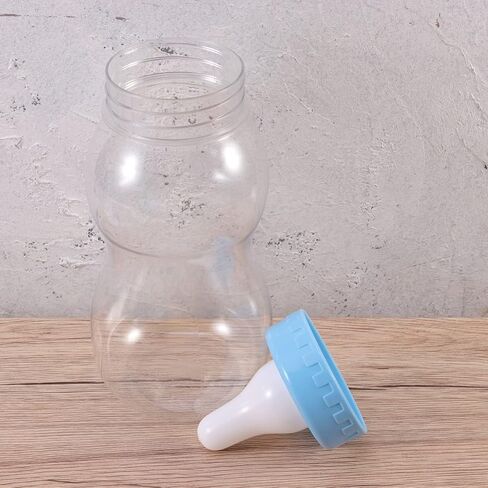 1pc Baby Bottle Coin Bank Clear Piggy Bank Plastic Money Money Jar Baby Dame Bottles Decorting Dearting for Girls and Boys ، Blue 10.5x28cm in Saudi Arabia