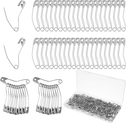 200 Pcs Curved Safety Pins Curved Basting Pins for Quilting 1.5" Stainless Steel Bent Safety Pin, Small Bent Basting Pin for Sewing Knitting Crafting (Sliver) in Saudi Arabia