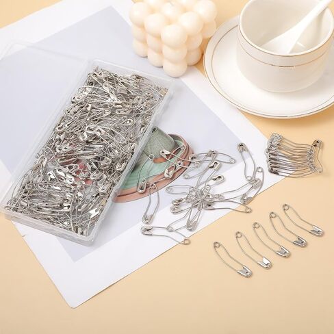 200 Pcs Curved Safety Pins Curved Basting Pins for Quilting 1.5" Stainless Steel Bent Safety Pin, Small Bent Basting Pin for Sewing Knitting Crafting (Sliver) in Saudi Arabia