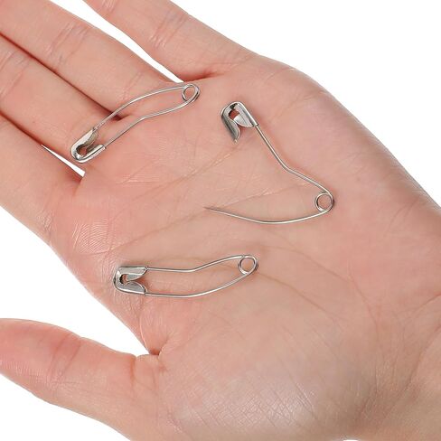 200 Pcs Curved Safety Pins Curved Basting Pins for Quilting 1.5" Stainless Steel Bent Safety Pin, Small Bent Basting Pin for Sewing Knitting Crafting (Sliver) in Saudi Arabia