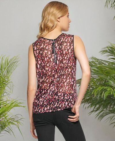 DKNY Women's Sleeveless Top Zip-Closure Crew Neck Shirt in Saudi Arabia