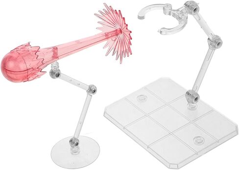 2pcs Adjustable Action Figure Stand with Effects Doll Display Holder for Dynamic Poses Construction Scratch-resistant Surface Easy Assembly for Collectibles and Models in Saudi Arabia