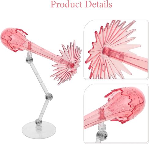 2pcs Adjustable Action Figure Stand with Effects Doll Display Holder for Dynamic Poses Construction Scratch-resistant Surface Easy Assembly for Collectibles and Models in Saudi Arabia