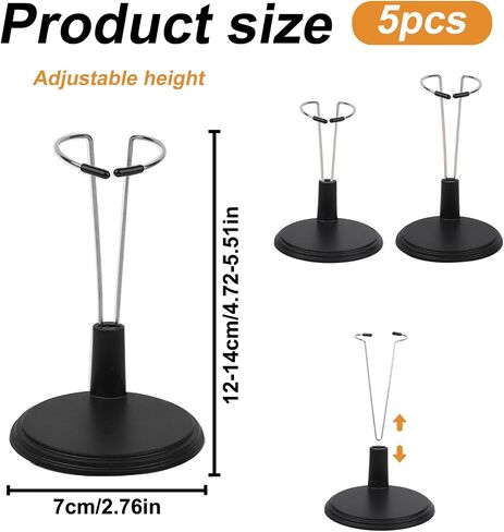 5pcs Lightstick Stand , Lightstick Support Display Rack Doll Stand Holder Compatible with Most Brand and Mini Dolls in Saudi Arabia