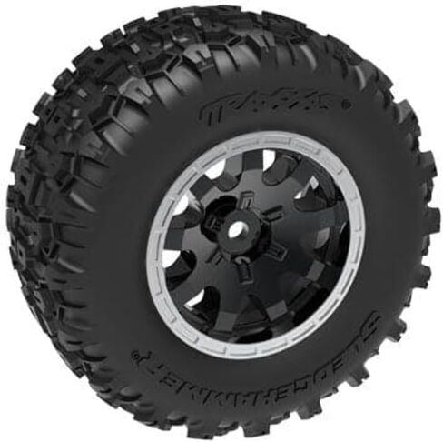 Traxxas 10770-STBLK - Mini Maxx Sledgehammer Pre-Glued Rear Tires (2), Satin in Saudi Arabia