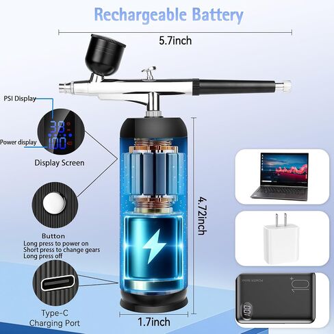 مجموعة البخاخات مع ضاغط 38PSI محمولة البخاخة البخارية القابلة لإعادة الشحن باليد اللاسلكية فرشاة هواء غير مرغوب in Saudi Arabia