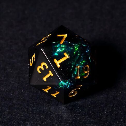 مجموعة الراتنج DND DICE ، 7 قطع مصنوعة يدويًا حادة من الزهر متعدد السطوح للأزواج واللعب دور الأدوار ، وملحق DICE لمشغلات D&D RPG والمبتدئين (Clear-Cleric) in Saudi Arabia