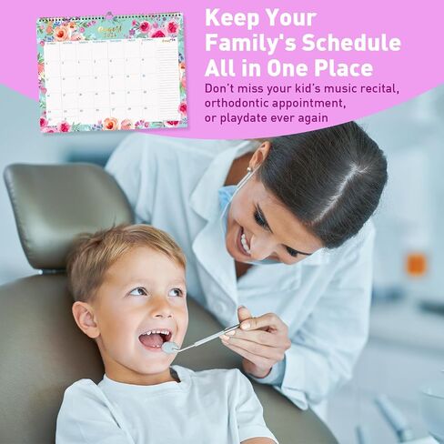 S&O Watercolor Floral Wall Calendar from July 2025-Dec 2026 - Tear-Off Monthly Calendar - 18 Month Academic Wall Planner - Hanging Organizer to Track for Anniversaries & Appointments - 13.5"x10.5"in in Saudi Arabia