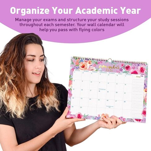 S&O Watercolor Floral Wall Calendar from July 2025-Dec 2026 - Tear-Off Monthly Calendar - 18 Month Academic Wall Planner - Hanging Organizer to Track for Anniversaries & Appointments - 13.5"x10.5"in in Saudi Arabia