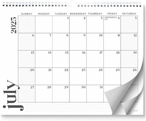 S & O Modern Minimal Gall Calendar من يوليو 2025 -Dec 2026 - التقويم الشهري للدموع - 18 شهرًا مخطط الجدار الأكاديمي - منظم معلقة لتتبع الذكرى السنوية والمواعيد - 13.5 "× 10.5" في in Saudi Arabia