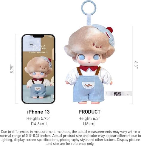 POP MART DIMOO Crush on Coffee Series-Vinyl Plush Blister Pack 6.3 inches Height, Toys for Modern Home Decor, Collectible Toy Set for Desk Accessories, 1PC in Saudi Arabia