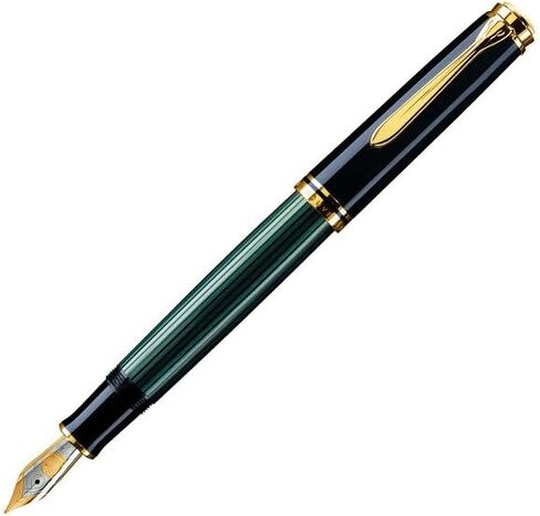 Pelikan Souverän M200 Fountain Pen, Medium Nib, Green Marble, 1 Each (994103) in Saudi Arabia