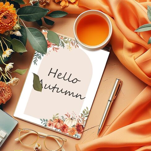 60 Sheets Fall Watercolor Stationery Letterhead Paper Pumpkin Flower Writing Letter Paper for Autumn Thanksgiving Notes Greeting Wedding Birthday Invitation Printing, 8.5 x 11 Inch in Saudi Arabia
