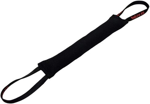 Dog Bite Tug Toy 3" X 16" 2 Handle Bite Suit French Linen (Red) in Saudi Arabia