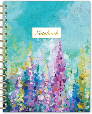 Spiral Notebook - Notebook Journal, Spiral Notebook 8.5 x 11, College Ruled Notebooks Spiral Bound, Journal for Women & Men with 160 Pages + Thick Paper + Back Pocket +Twin-wire Binding - Oil Painting in Saudi Arabia