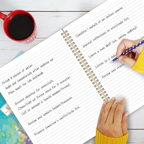 Spiral Notebook - Notebook Journal, Spiral Notebook 8.5 x 11, College Ruled Notebooks Spiral Bound, Journal for Women & Men with 160 Pages + Thick Paper + Back Pocket +Twin-wire Binding - Oil Painting in Saudi Arabia