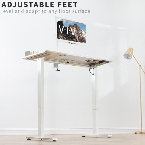 Vivo Electric 47 × 24 في المكتب الدائم ، وتعديل ارتفاع الذاكرة ، والخشب الأبيض والخفيف ، و Desk-E144WC in Saudi Arabia