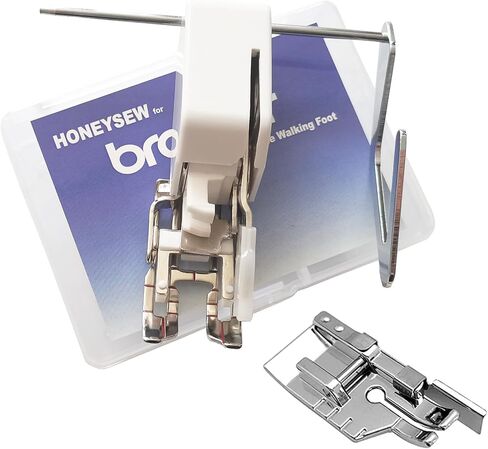 HONEYSEW Open Toe Heavy Duty Even Feed Walking Foot W/Guide for Brother Sewing Machines with 1/4" Stitch Quilting Presser Foot in Saudi Arabia