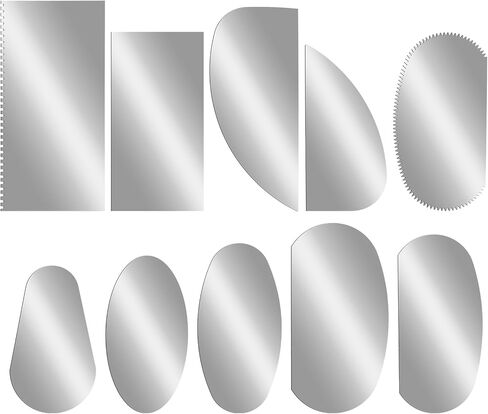 10 Pcs Steel Pottery Tools Ribs, Stainless Steel Serrated Scraper Crafts Tool Ceramics Sculpting Tools Kits Sculpture Modeling Clay Cutter Scraper for Sculpting Texturing Artists Modeling Potter in Kuwait