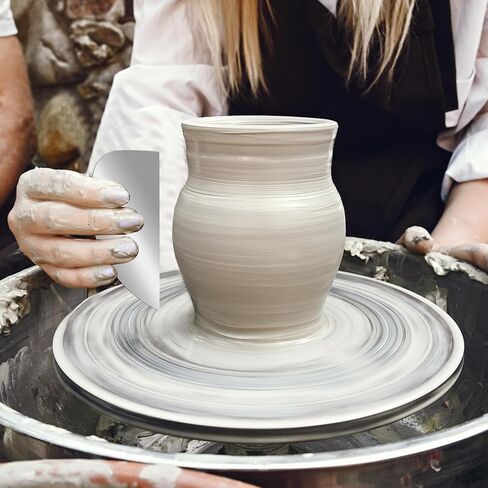 10 Pcs Steel Pottery Tools Ribs, Stainless Steel Serrated Scraper Crafts Tool Ceramics Sculpting Tools Kits Sculpture Modeling Clay Cutter Scraper for Sculpting Texturing Artists Modeling Potter in Kuwait