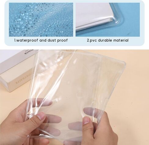 2 Pcs A6 Clear Plastic Cover Transparent PVC Waterproof Notebook Cover Strong Plastic Protective Covers for Books Journal Planners in Saudi Arabia