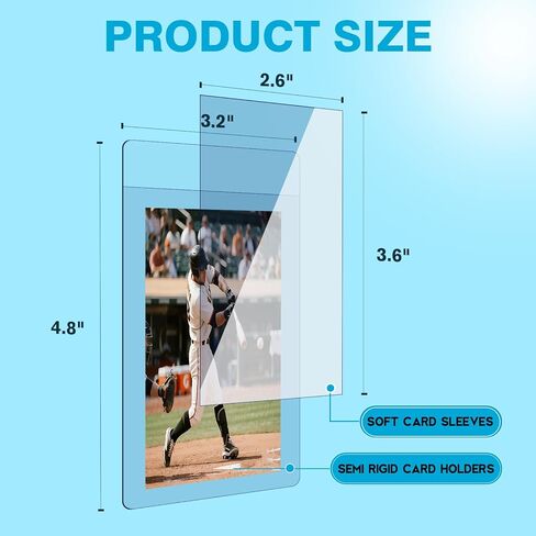 30-Pack Mini Snap Card Holders - UV Protection Hard Plastic Cases for Sports Cards, Baseball Cards Collectibles, Anti-Scratch Trading Card Sleeves with Secure Snap Closure in Kuwait