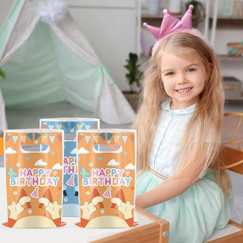 30Pcs Cartoon Gift Bags Birthday Party Supplies Animation Party Gift Candy Bags in Saudi Arabia