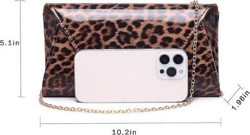 MUDUO Women Patent Leather Fashion Clutch Purses Evening Bag Handbag in Kuwait