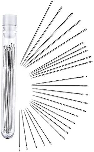 Performore 50 Pack of Sewing Machine Needles, 5 Assorted Sizes (HA 65/9, 75/11, 90/14, 100/16, 110/18) 10pcs of Each, Universal Regular Point Needles, Perfect for Embroidery, Cloth Repair, DIY in Saudi Arabia