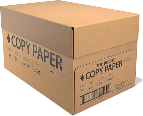 Copy Paper 8.5-inch x 11-inch 20 lbs., White, 5000 Sheets/Carton (61980CT) in Saudi Arabia
