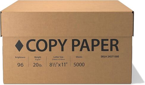 Copy Paper 8.5-inch x 11-inch 20 lbs., White, 5000 Sheets/Carton (61980CT) in Saudi Arabia