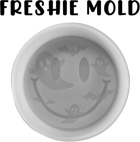 Halloween Boo Ghost and Bat Smiley Face Eyes Car Care Silicone Mold 4.1x4.1x0.8 "Aroma Beads Spooky Pumpkin Cardstock Oven Safe in Saudi Arabia