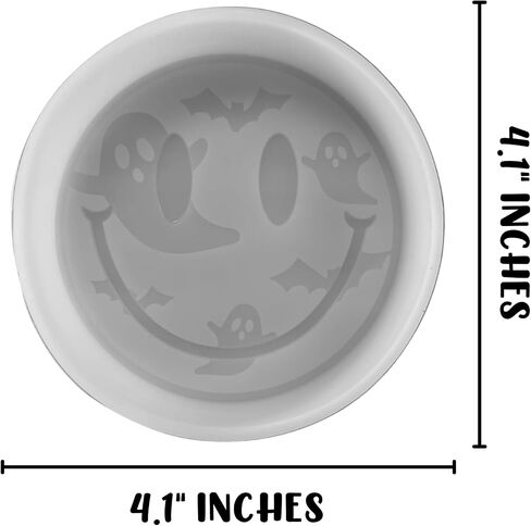 Halloween Boo Ghost and Bat Smiley Face Eyes Car Care Silicone Mold 4.1x4.1x0.8 "Aroma Beads Spooky Pumpkin Cardstock Oven Safe in Saudi Arabia