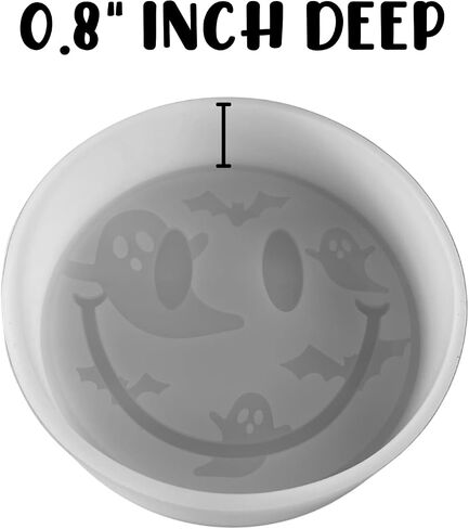 Halloween Boo Ghost and Bat Smiley Face Eyes Car Care Silicone Mold 4.1x4.1x0.8 "Aroma Beads Spooky Pumpkin Cardstock Oven Safe in Saudi Arabia