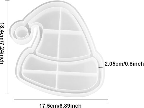 قوالب راتنج عيد الميلاد ، قوالب سانتا هات السيليكون للراتنج ، قوالب راتنج الايبوكسي لتقديم صينية ، صينية تخزين المجوهر in Kuwait