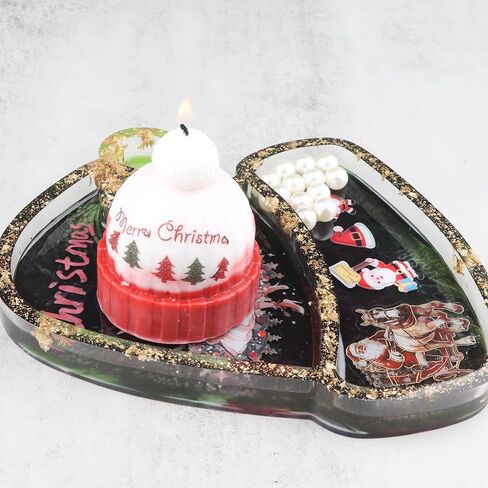 قوالب راتنج عيد الميلاد ، قوالب سانتا هات السيليكون للراتنج ، قوالب راتنج الايبوكسي لتقديم صينية ، صينية تخزين المجوهر in Kuwait