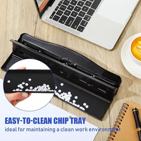 Patelai 10 PCS 3 Hole Punch 3 Ring Hole Puncher for Binder 10 sheet paper paper punch metal desktop puncher for Office Home ، Black in Kuwait
