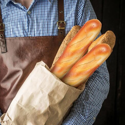 MAGICLULU 2pcs Artificial Realistic Long Bread: Fake Bread Loaf Lifelike Pretend Play Food Props for Photography Prop Home Kitchen Decor 13.56in in Saudi Arabia