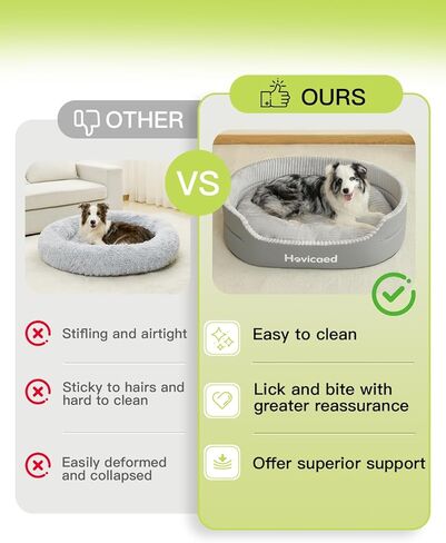 Hovicaed Dog Bed Medium Size Dog, Orthopedic Dogs Couch Bed, Waterproof Pet Bed with Removable Mat,Non-Slip Bottom 31.1x24.1inch XL in Saudi Arabia