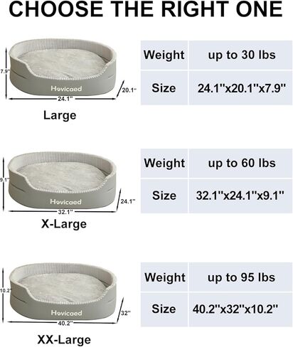 Hovicaed Dog Bed Medium Size Dog, Orthopedic Dogs Couch Bed, Waterproof Pet Bed with Removable Mat,Non-Slip Bottom 31.1x24.1inch XL in Saudi Arabia