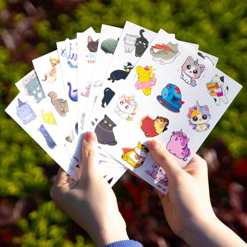 96 PCS CAT CATS PET PET PRE CUT GLOW في الوشم المؤقت المظلم للأطفال | حفل عيد ميلاد لطيف للغاية تحت عنوان ، واللوازم ، والزخارف ، ومخلب الحيوانات المزيفة الوشم هدايا للفتيان الفتيات in Kuwait