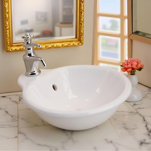 تطبيق White Dollhouse Wash Basin Wide Application رائع 1:12 Scale Doll House Furniture Sink for Entertainment Round Diy Excessories in Saudi Arabia